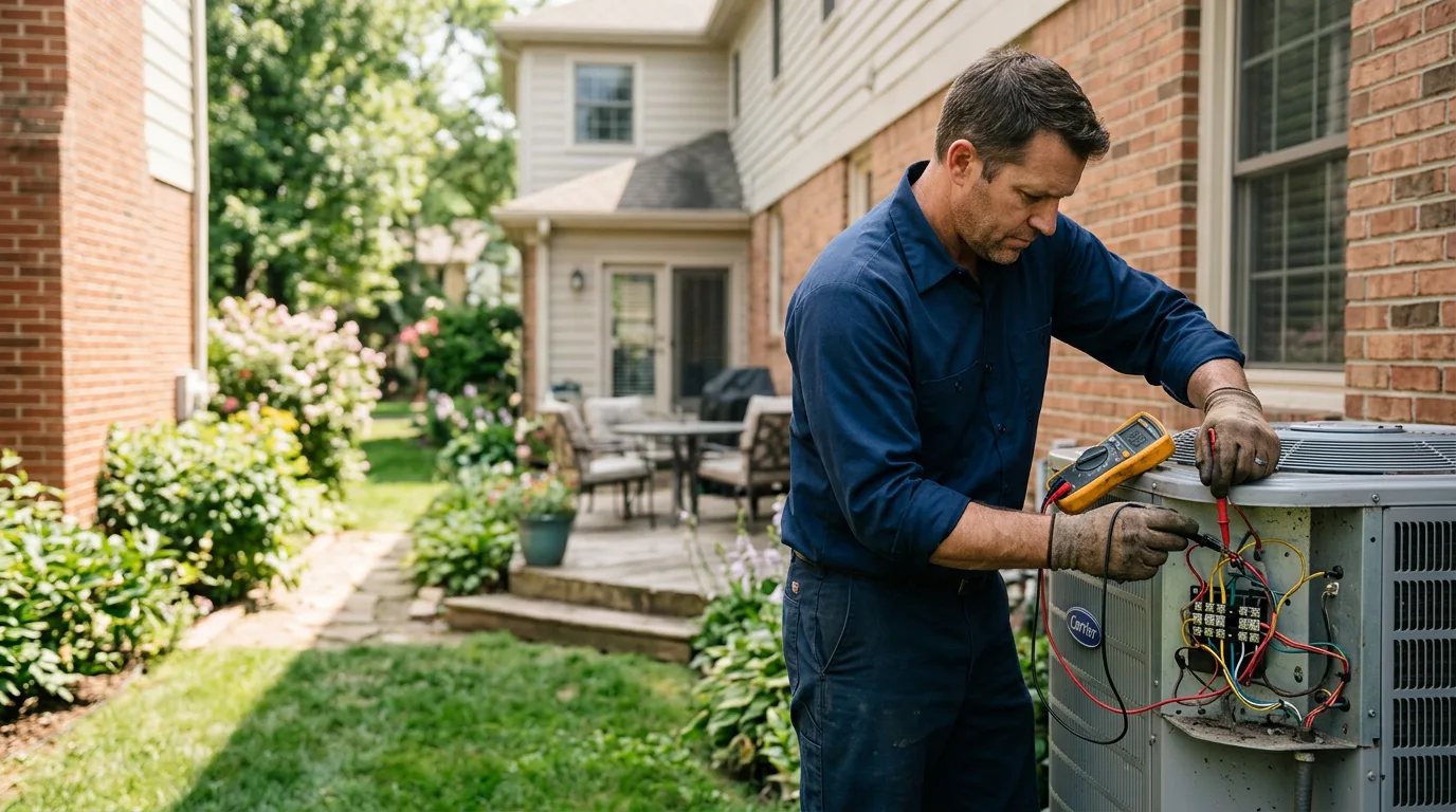 HVAC technician working near Huntington, NY